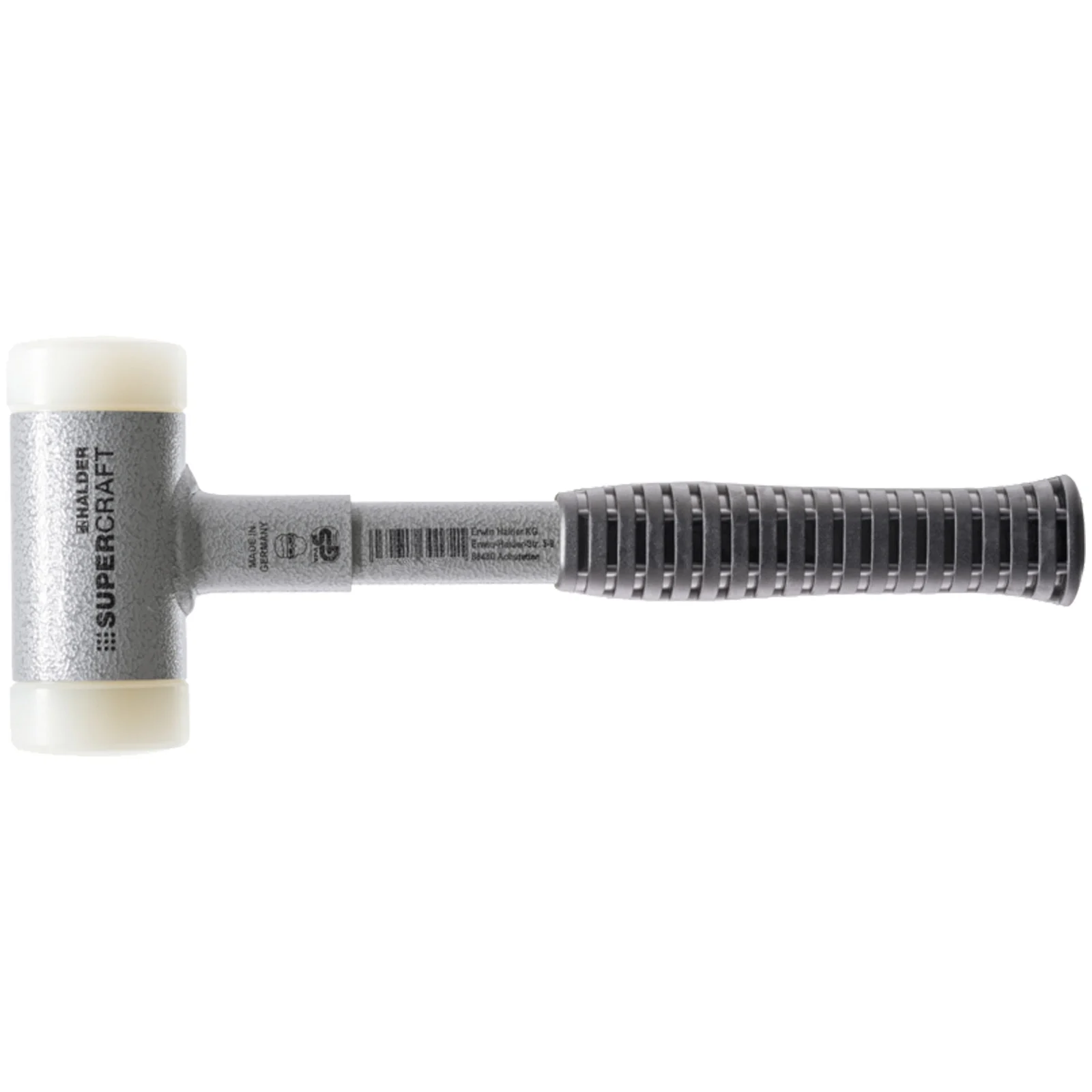 Marteau anti-rebond SUPERCRAFT HALDER - tête remplie de billes d'acier, manche en acier tubulaire incassable, manche en nylon