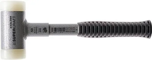 Marteau anti-rebond SUPERCRAFT HALDER, longueur 295 mm, Ø tête 35 mm, tête en nylon blanc