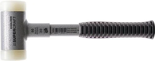 HALDER SUPERCRAFT - Marteau anti-rebond avec manche en tube d'acier incassable et tête en nylon