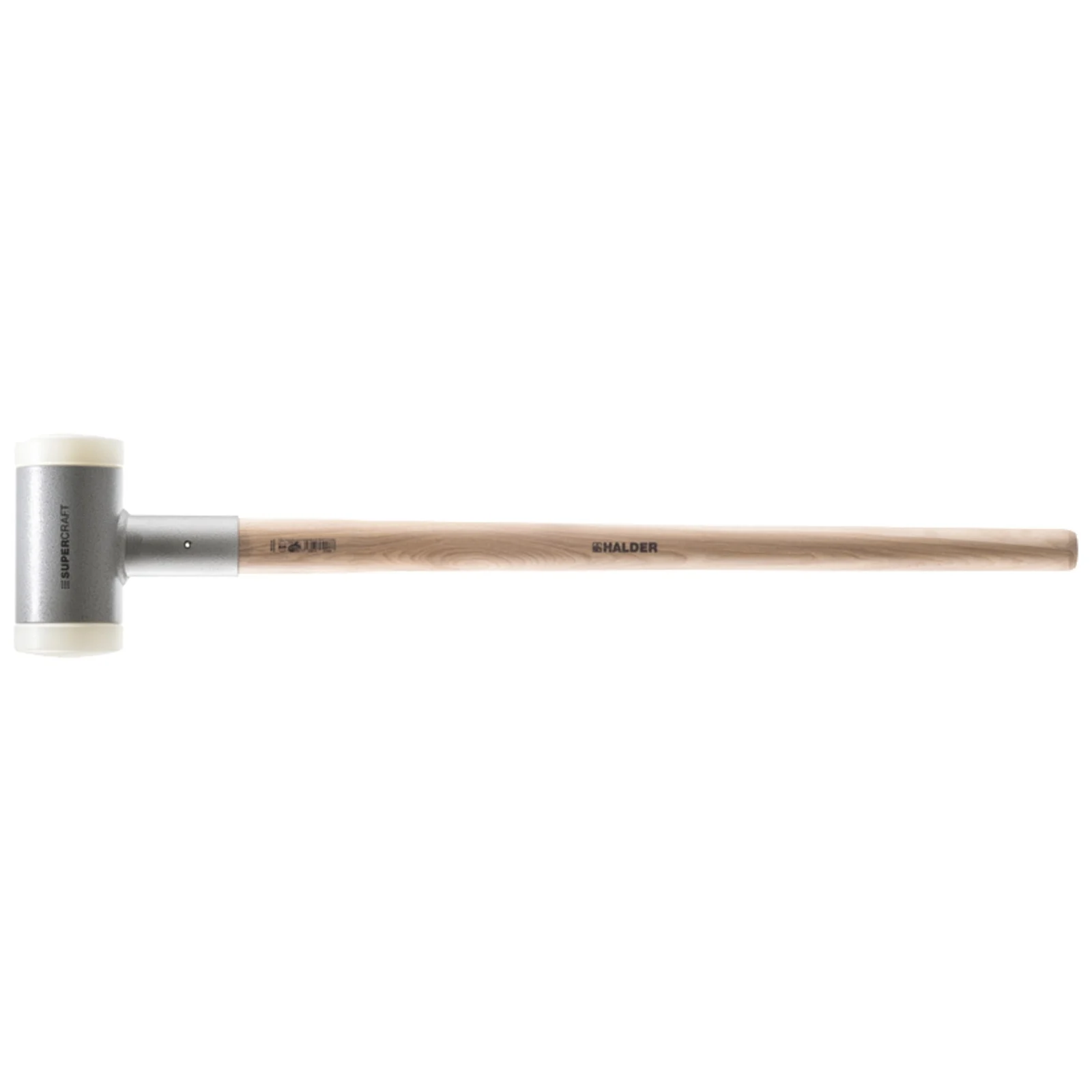 Masse de forgeron HALDER SUPERCRAFT – Diamètre de tête 100 mm, Longueur 1000 mm, Sans retour de choc, Longueur de tête 210 mm, Manche en hickory
