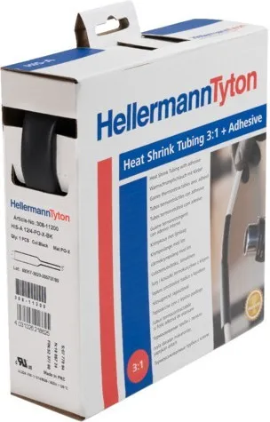 HellermannTyton Manchon thermorétractable HISA-12/4-POX-BK