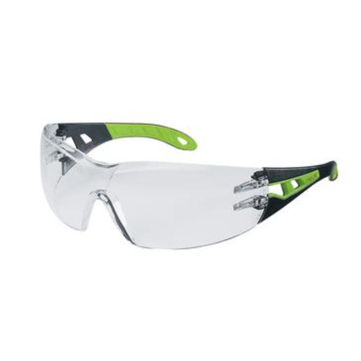Lunettes de protection uvex pheos noir/vert, en emballage retail