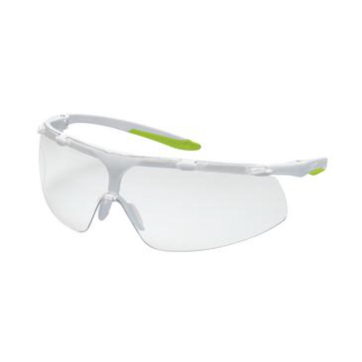 uvex Lunettes de protection super fit blanc, vert, lime en emballage retail