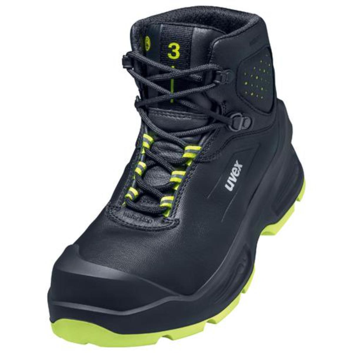 uvex 3 Chaussure de sécurité à lacets S3, noir/jaune