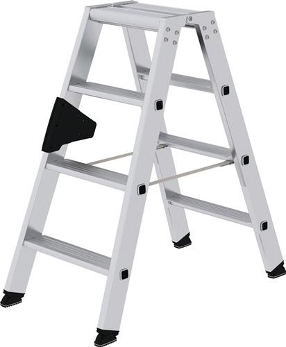 Échelle double de travail en aluminium Günzburger 2x4 marches, utilisable des deux côtés