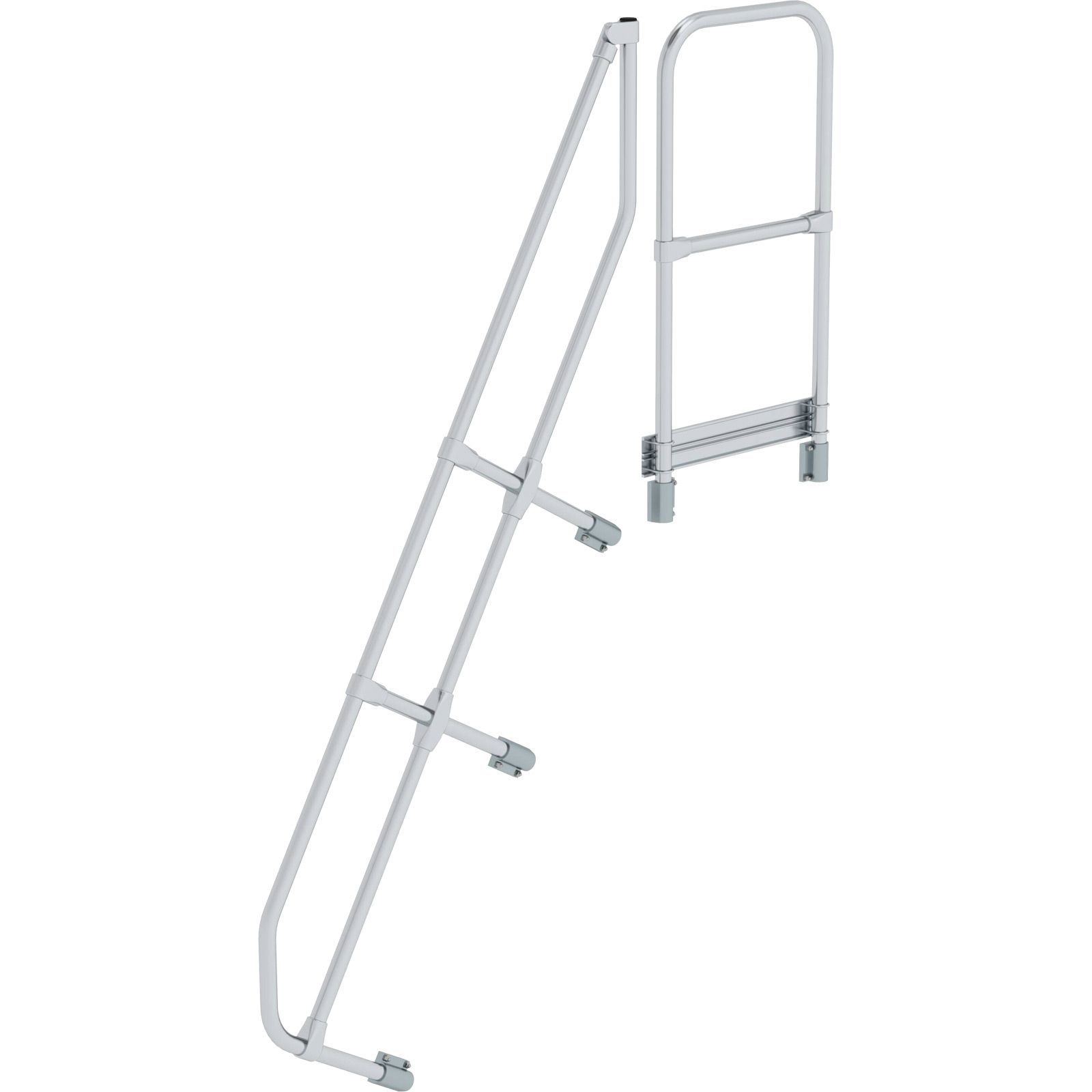 Deuxième main courante pour escalier avec plateforme 60°