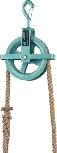 Braun Rouleau à câble Seilrad-D. 190 mm avec sécurité par crochet et étrier en croix