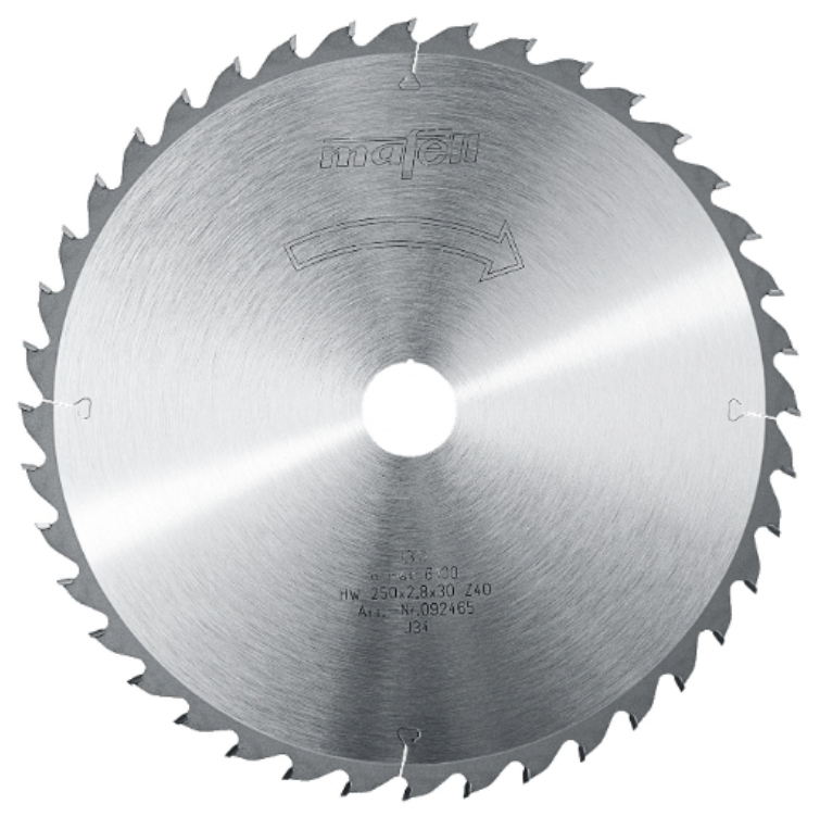 Lame de scie Mafell 250x2,8x30 mm, Z40, WZ pour Erika 85