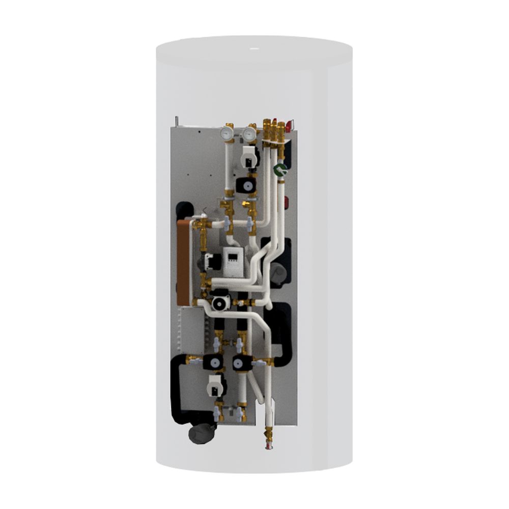 Kermi Hydromodul pro avec régulation circuit de chauffage non mélangé 9 m, station d'eau chaude cuivre, circulation