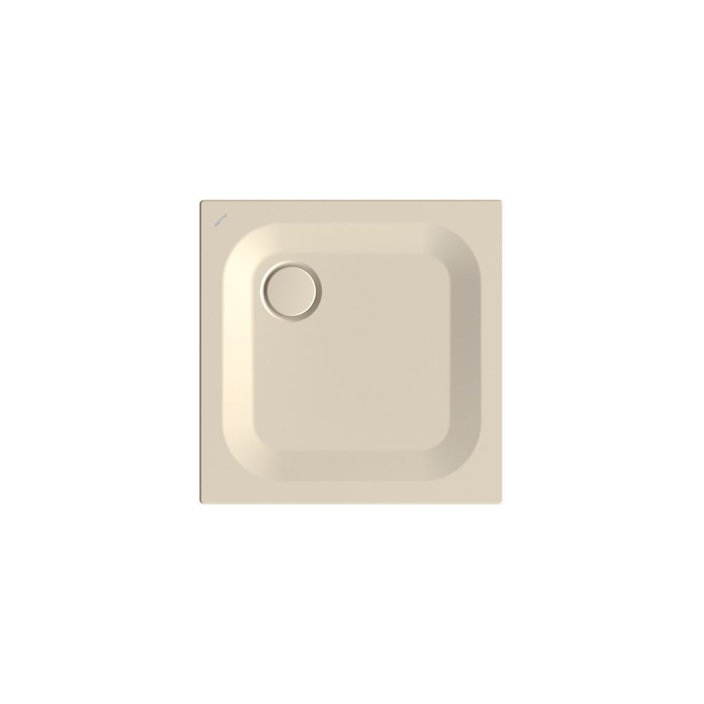 Bac à douche Bette Ultra Jasmin 700x700x25/30mm BetteGlasur Plus avec support minimum rectangulaire GT-Acier