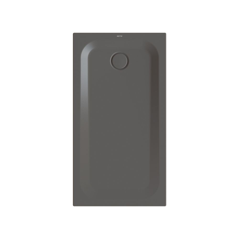Bac à douche extra plat Bette Ultra Anthracite 1300x700x35mm BetteGlasur Plus avec support Minimum-Träger rectangulaire GT-Acier