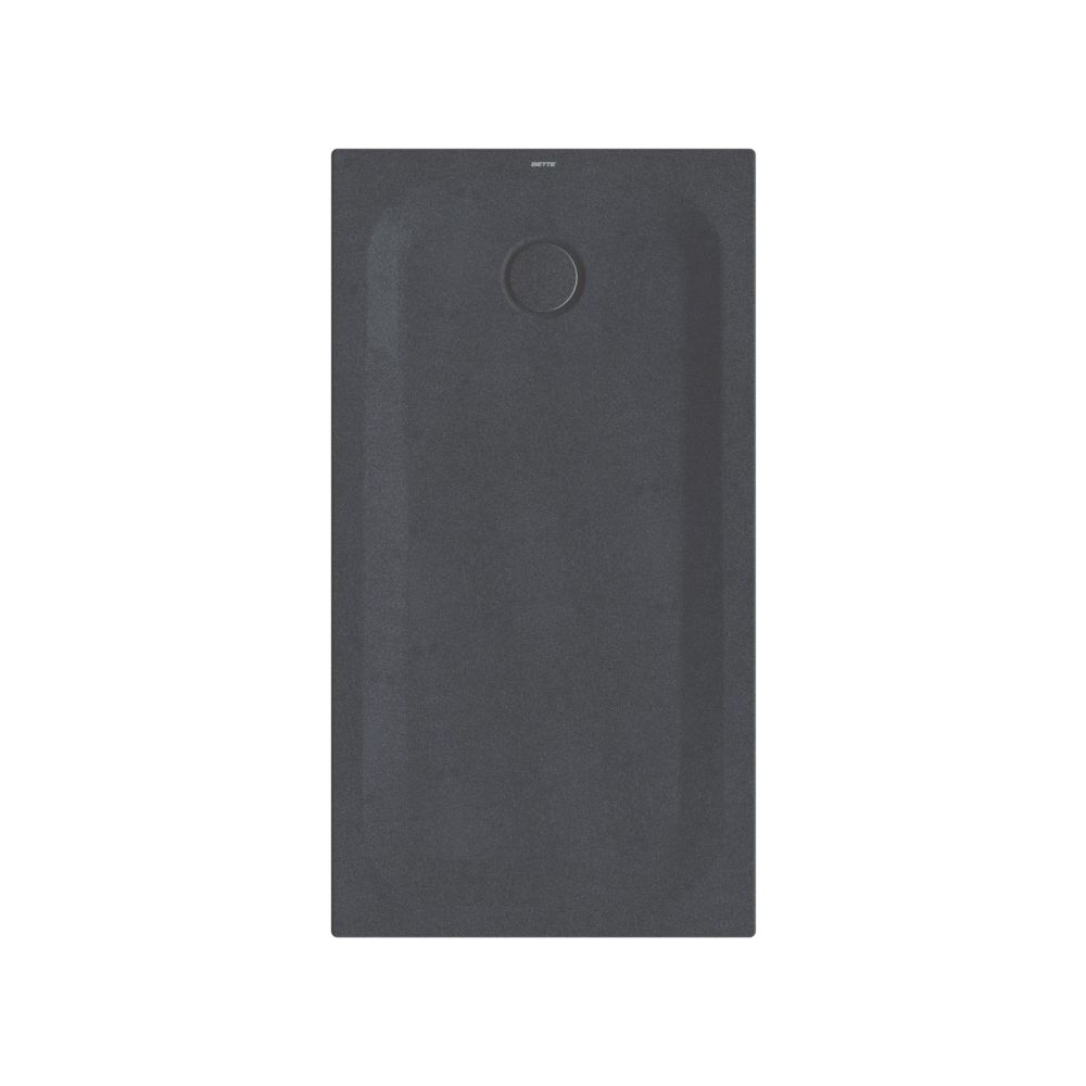 Bette Ultra Bac de douche Midnight 1300x700x35 mm BetteGlasur Plus avec support minimum rectangulaire GT-Acier