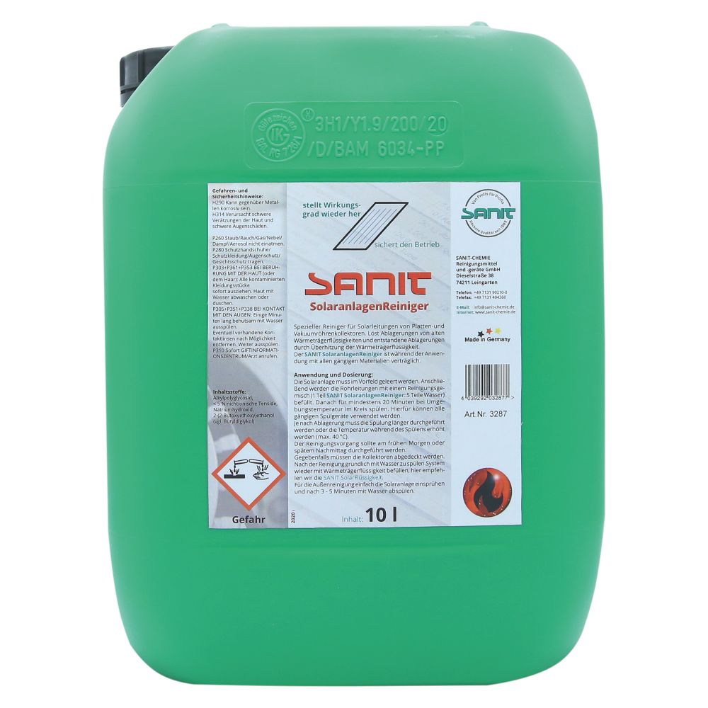 Nettoyant pour installations solaires Sanit, 10 L, 3287