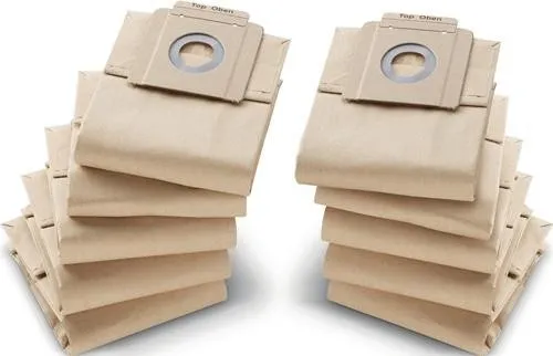 Sacs filtrants en papier pour KÄrcher T9/T10 (10 pièces/UE) — lot de 10 pièces