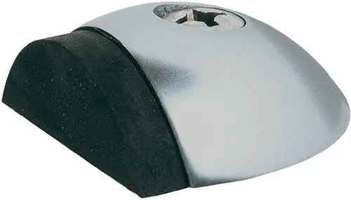 Butoir de porte KWS 2001.31 Ø 57 mm H 18 mm aluminium argenté anodisé montage par cheville