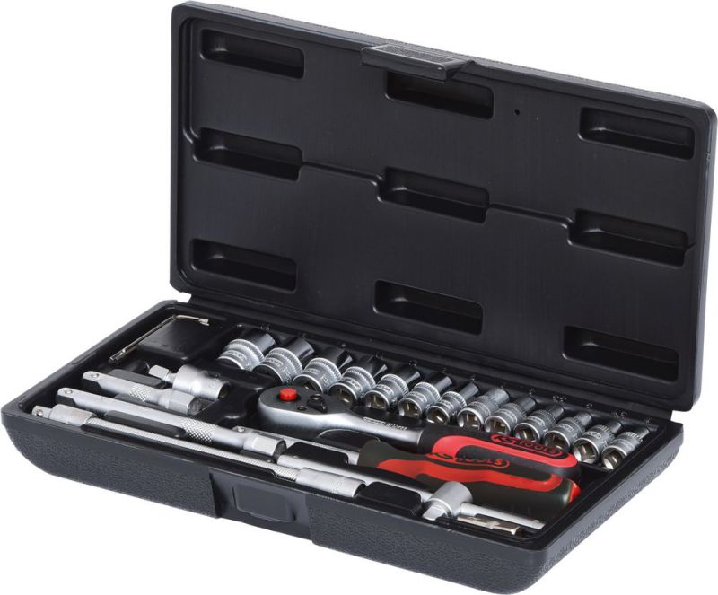 KS Tools Jeu de douilles 1/4", 25 pièces