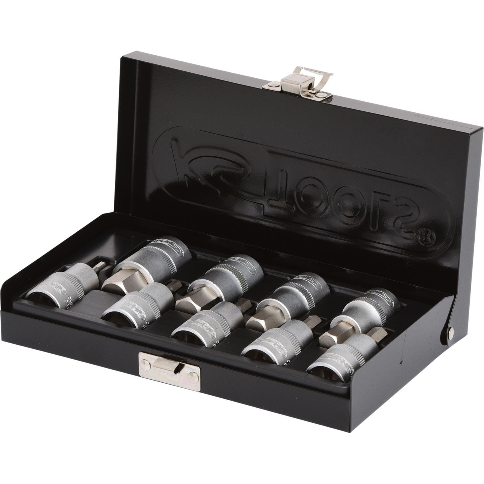 KS Tools Jeu de douilles à insert hexagonal 1/2" court, 9 pièces
