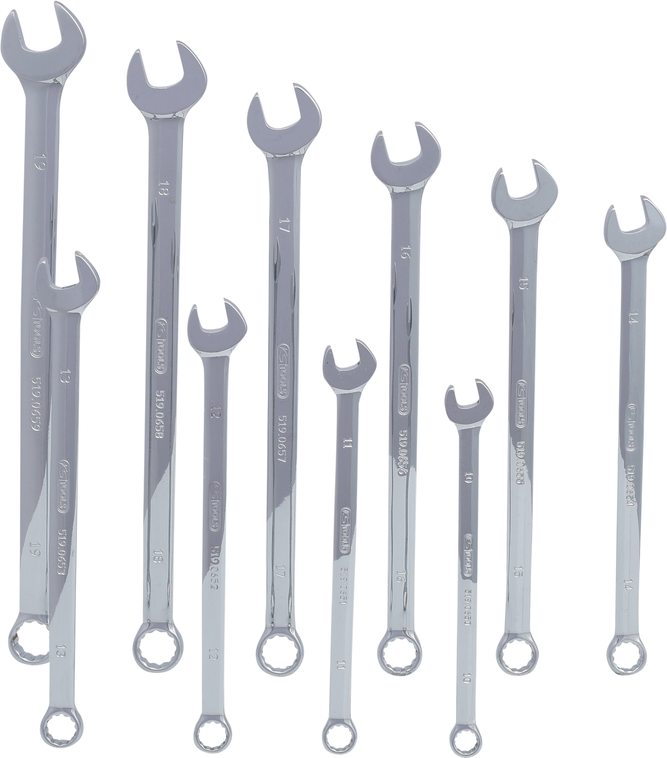 Jeu de clés à pipe CHROMEplus KS Tools, XL, 10 pièces