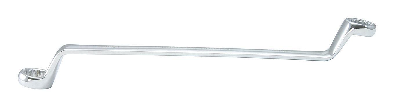 Clé à anneaux double KS Tools CHROMEplus, coudée