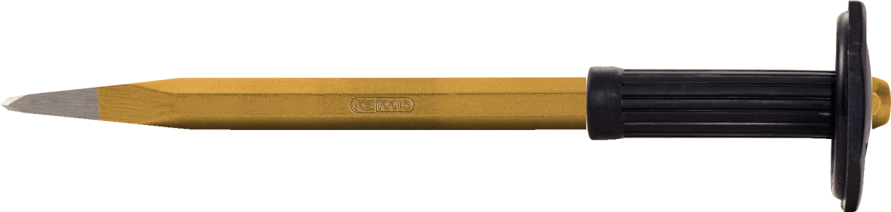 Burin pointu KS Tools avec poignée de protection, 8 pans