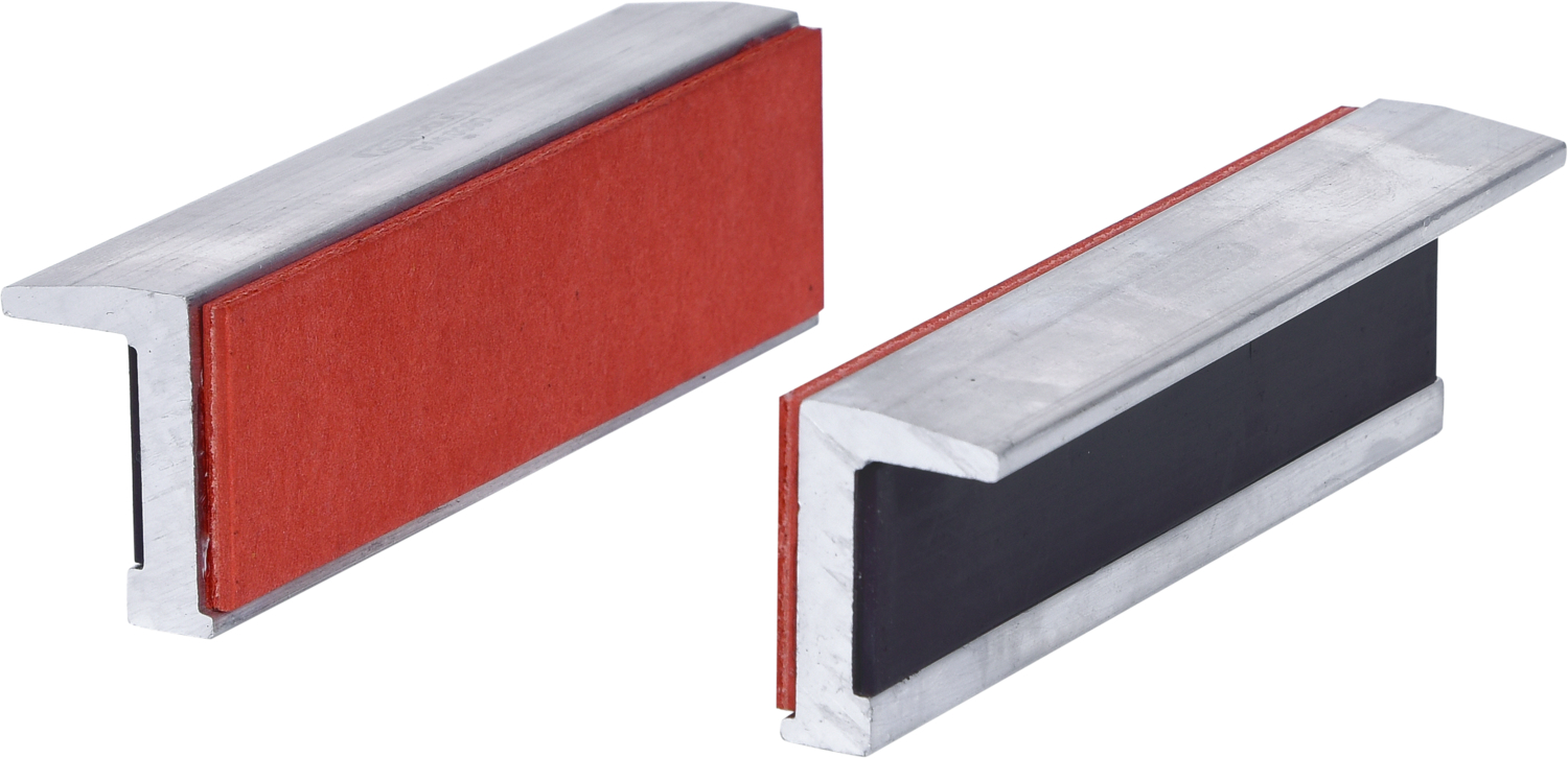 KS Tools Mâchoires de serrage en aluminium pour étau, garniture en caoutchouc