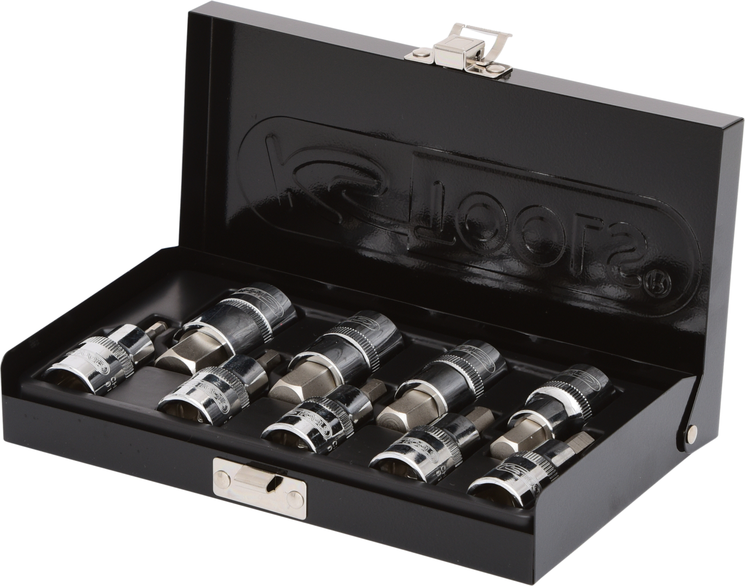 KS Tools Jeu de douilles à cliquet hexagonales 1/2" 9 pièces 4-17 mm, version courte