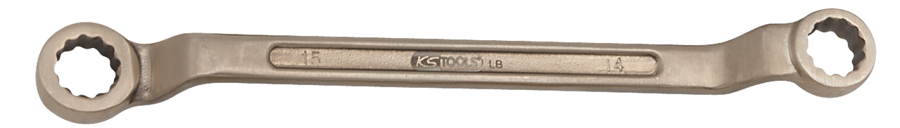 KS Tools Clé à douille double à anneaux coudée BRONZEplus