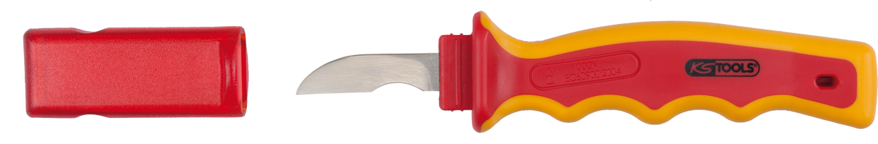 Couteau à dénuder KS Tools avec isolation de protection, 200 mm