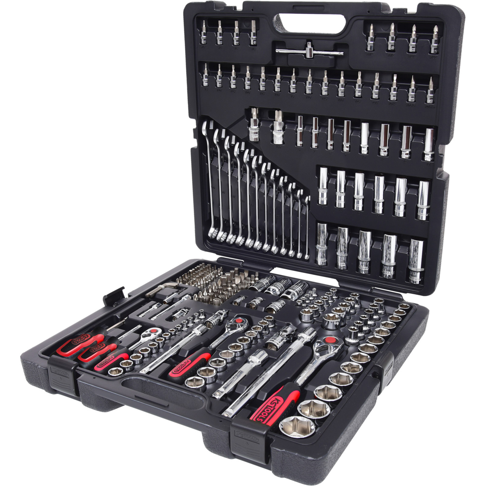Jeu de clés à douille CHROMEplus KS Tools 1/4"+3/8"+1/2", 216 pièces