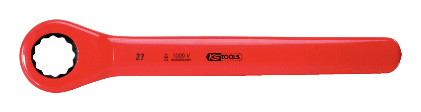 Clé à cliquet à douille KS Tools avec isolation de protection, en pouces