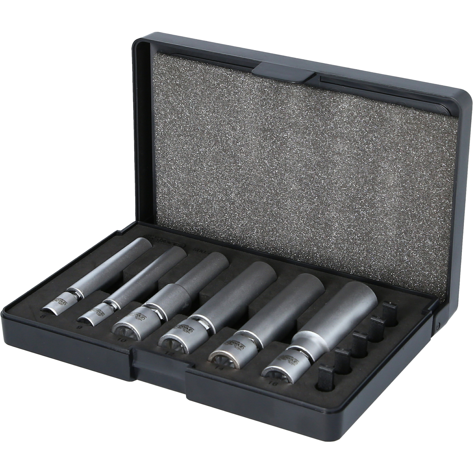 Jeu de douilles à bougie et bougie de préchauffage KS TOOLS 1/4" + 3/8" spécial 11 pièces avec articulation - 500.7325