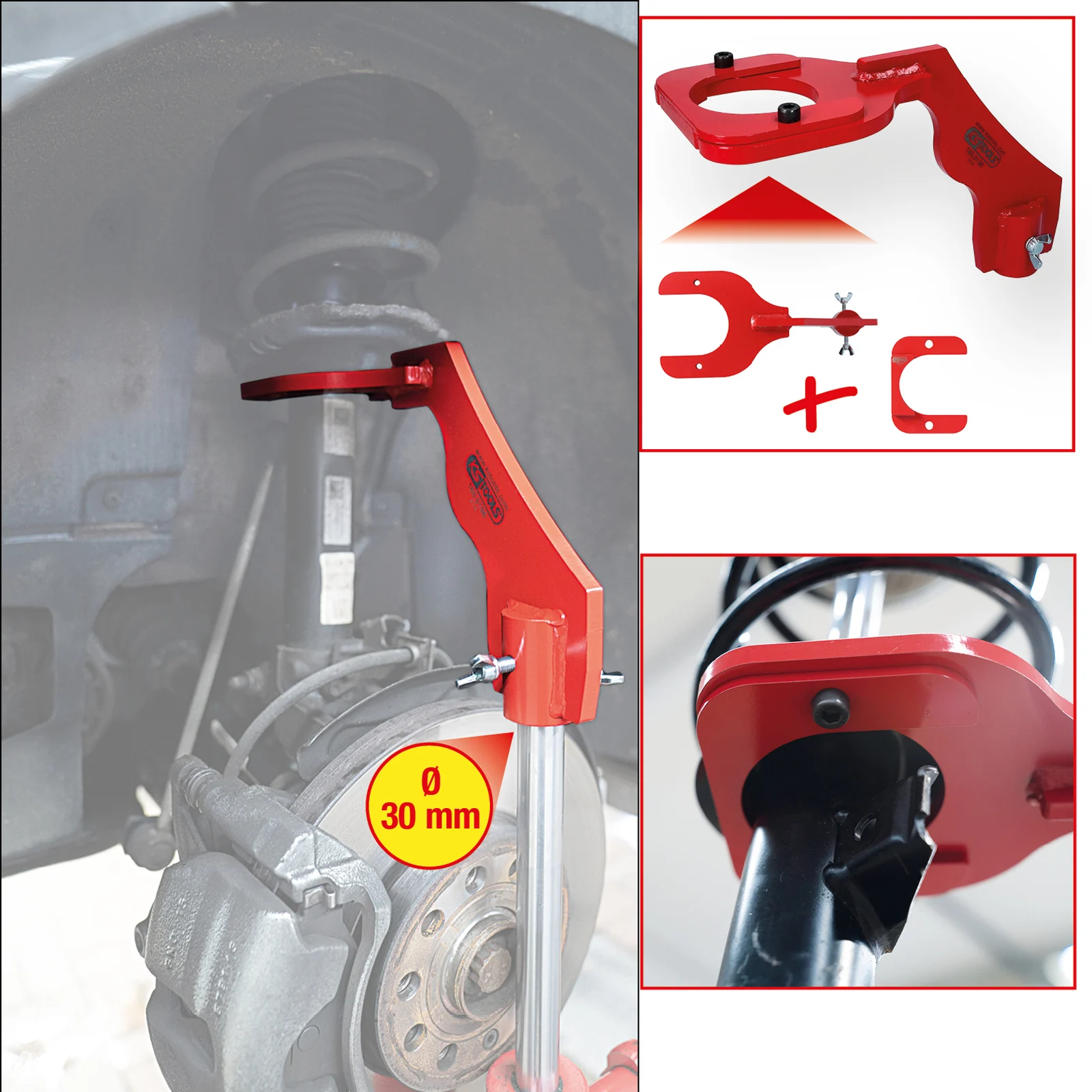 Support de jambe de force McPherson KS TOOLS 4 pièces - 160.0195