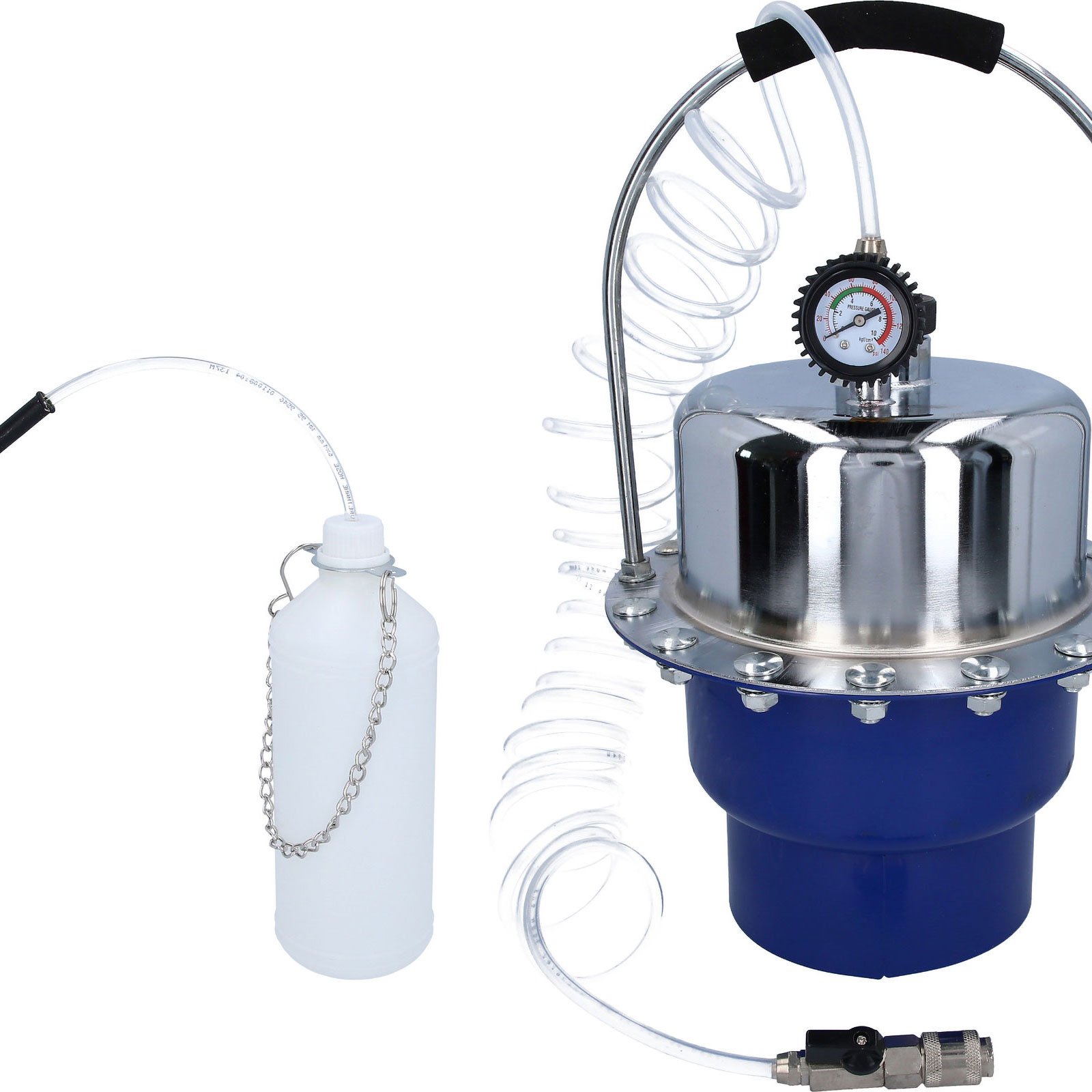 Brilliant Tools Outil de purge des freins à air comprimé avec bouteille de récupération