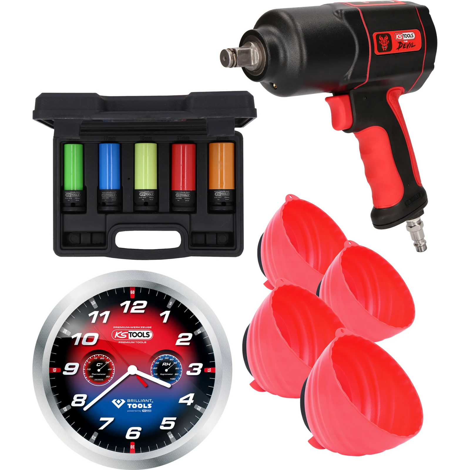 3/8' Coffret de dépointeuse pneumatique, 9 pcs