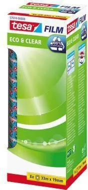 Ruban adhésif Tesa Eco&Clear 57074-00000-00 19mmx33m 8 rouleaux/pack.