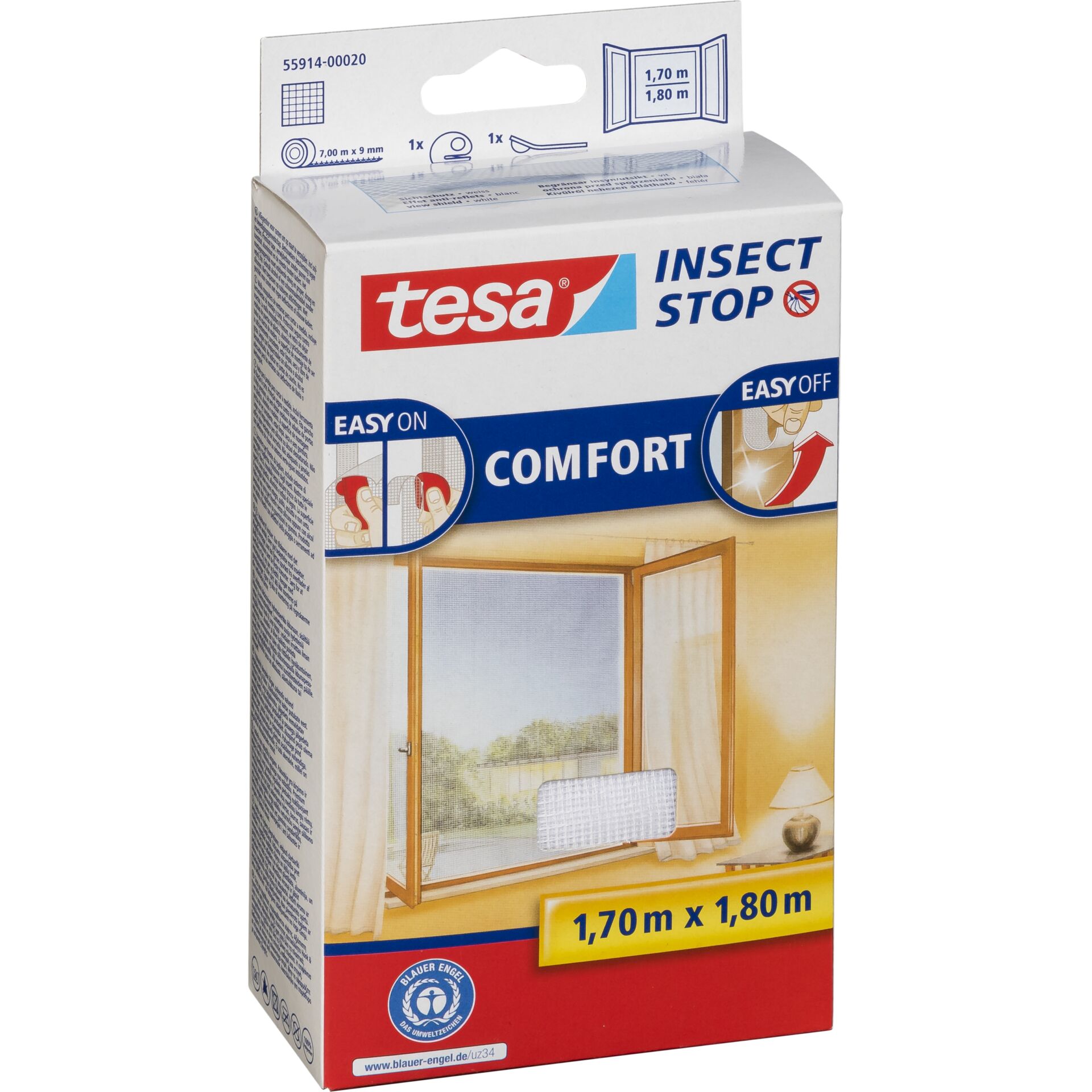 tesa moustiquaire Insect Stop COMFORT blanc 1,7 x 1,8 m