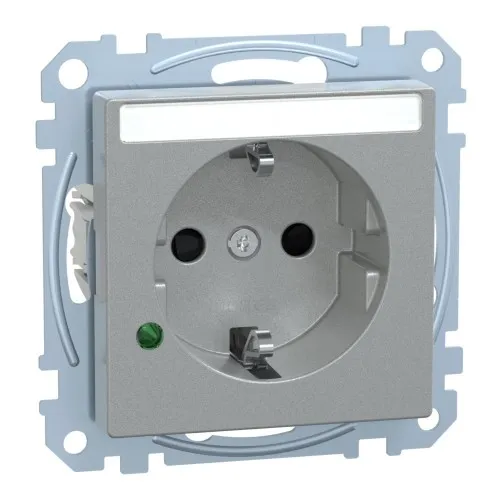 Prise de courant Merten SCHUKO alu MEG2305-0460 avec protection contre les surtensions