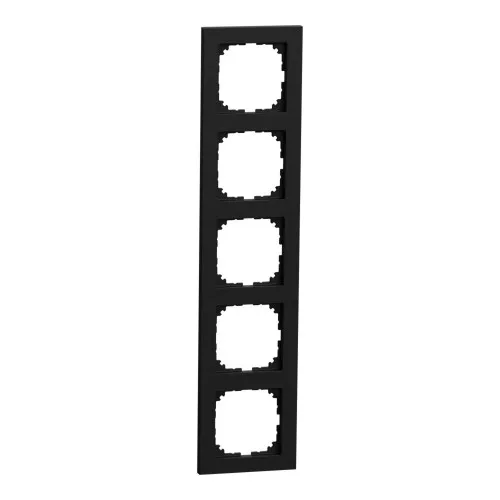 Cadre Merten MEG4050-3603 M-Pure, 5 places, Ocean Plastic, noir mat