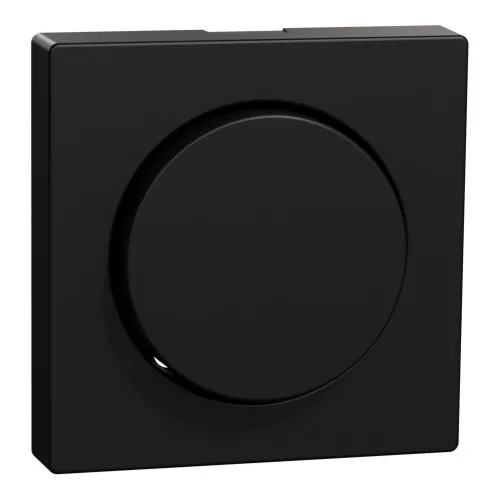 Plaque de finition Merten System M, 74x74x21 mm, Thermoplastique, Noir, MEG5250-0403
