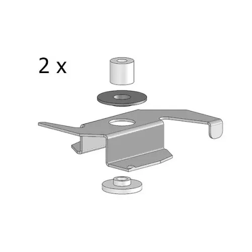 Colliers de fixation LTS Licht&Leuchten STRL-Z 104 argent VE2