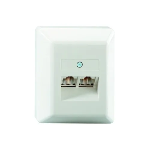 Rutenbeck (13011140) IAE/UAE 2X8 (4) TRS Prise de connexion ISDN, 2 x 4 pôles, blanc perle