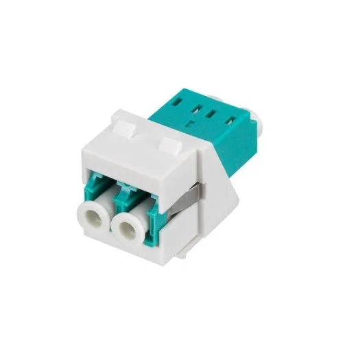 Rutenbeck 228080000 Module Keystone LC-D OM3 aqua rw, MM, OM3 (aqua), blanc pur (similaire RAL 9010)