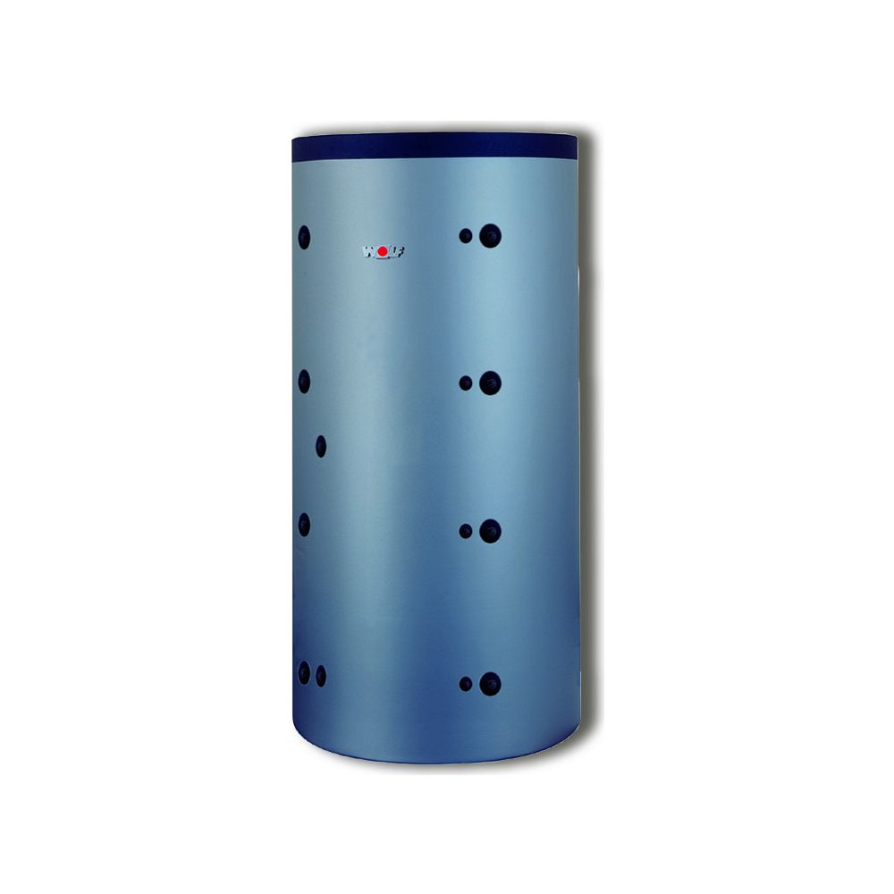 Ballon tampon Wolf SPU-2-W 800 avec échangeur thermique à tubes lisses, capacité 780 litres, D 990/790 mm, argent