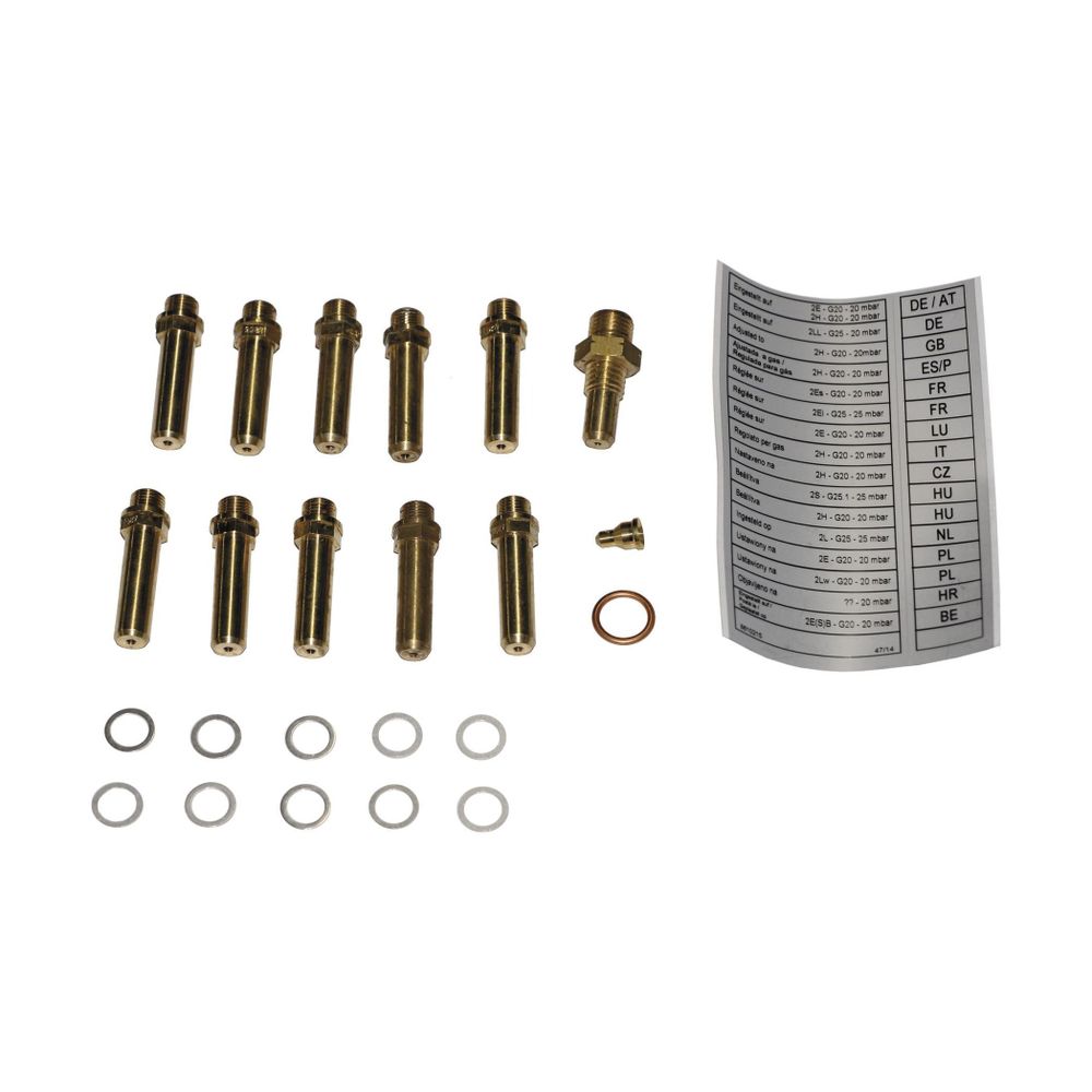 Kit de conversion gaz naturel E pour chaudière à gaz Wolf NG-31E-90/NG-31ED-180, 8700315