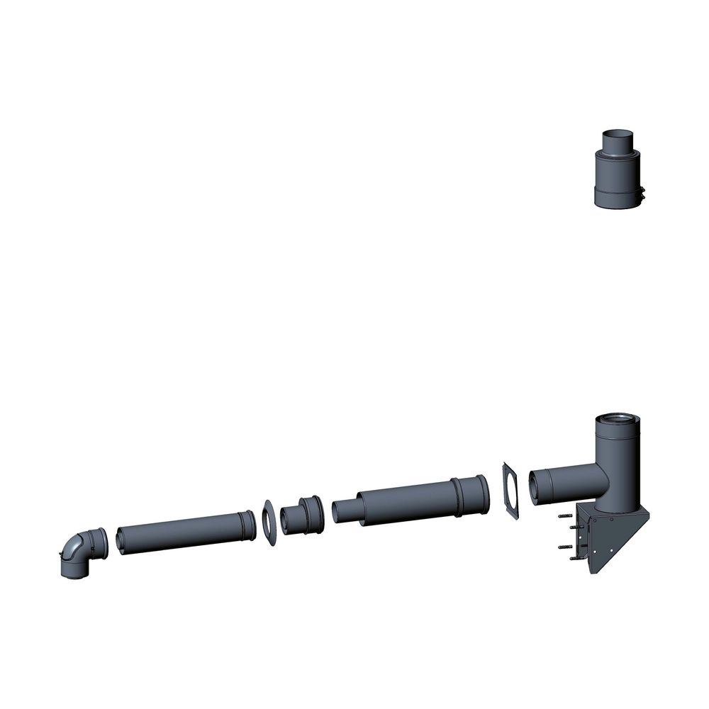 Wolf Kit de base DN 60/100-DN 110/160 pour multiple occupation, façade, 1er appareil