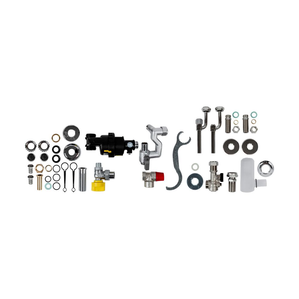 Kit de raccordement Wolf pour chaudières gaz murales avec séparateur de boues