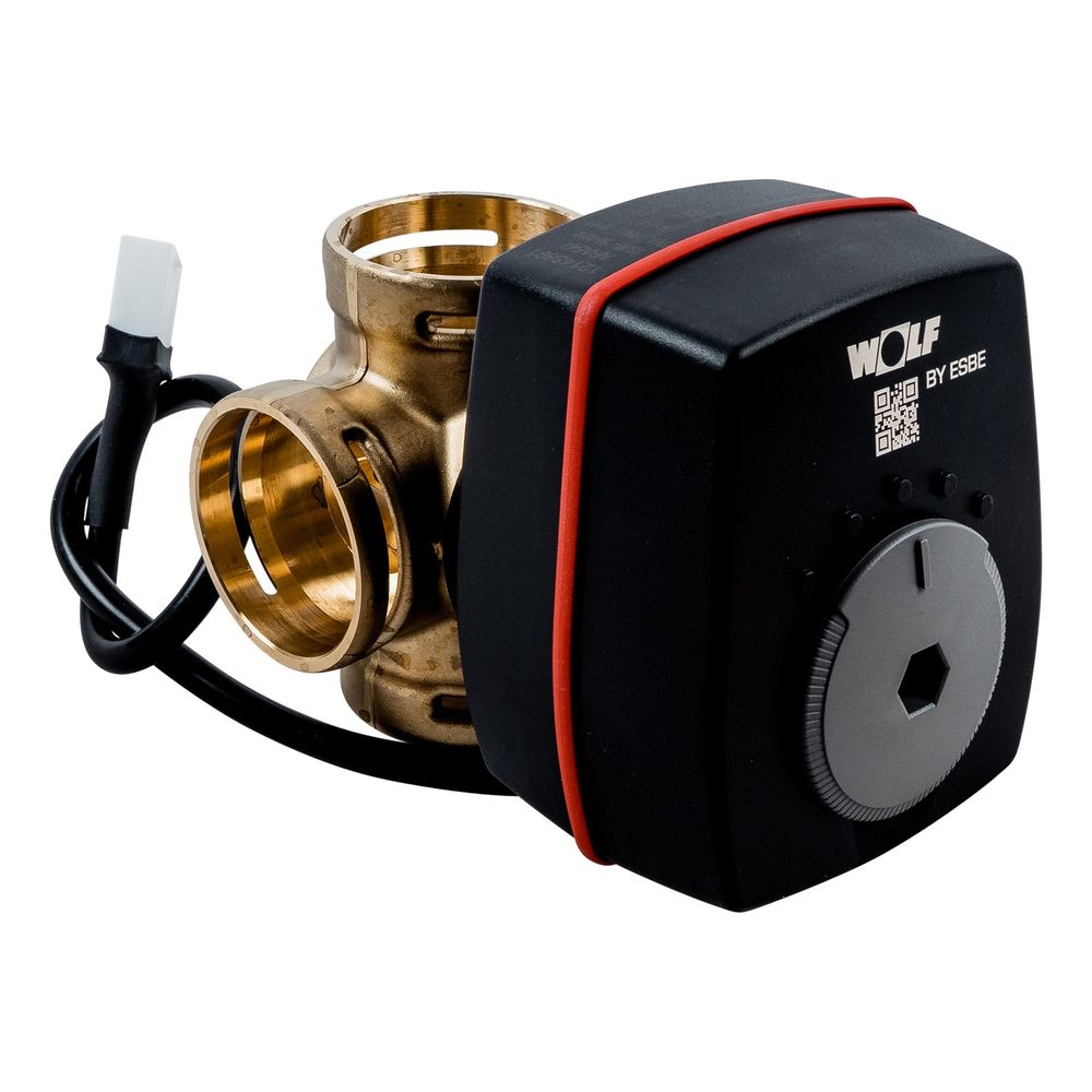 Vanne 3 voies Wolf DN 32 enfichable avec moteur pour FHA et CHA-16/20 et 20/24, 2075145
