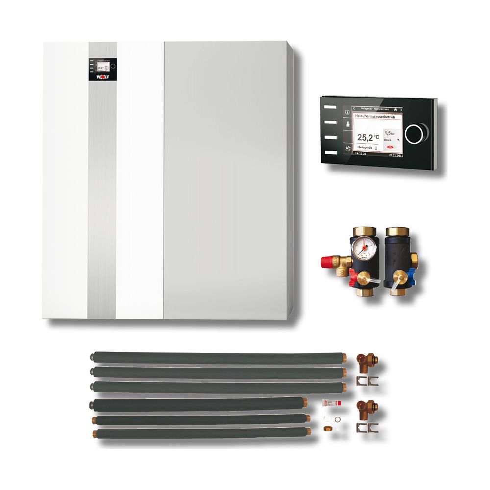 Pack chaudière fioul à condensation Wolf COB-2-15 B30, 15 kW version circuit de chauffage, TS-160, BM-2