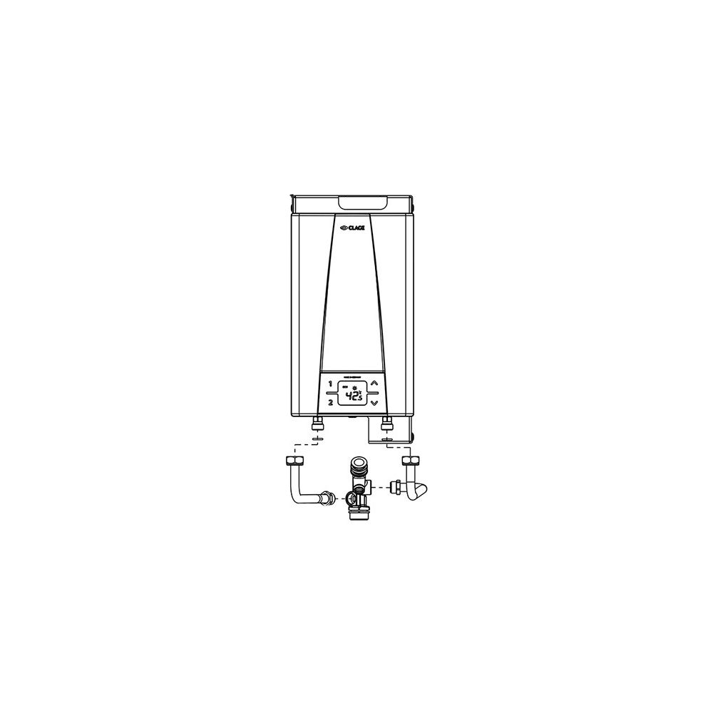 Module électrique Wolf E-Modul avec tuyauterie pour CAT-2 Convert (post-chauffage électrique d'ECS)