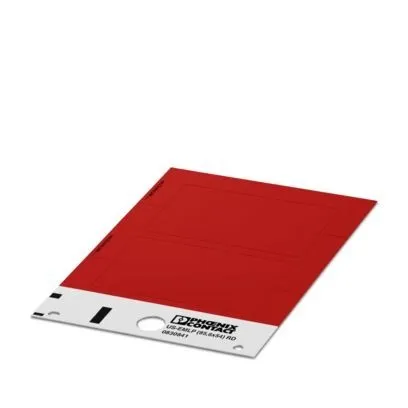 Plaque signalétique en plastique Phoenix Contact US-EMLP (85,6X54) rouge